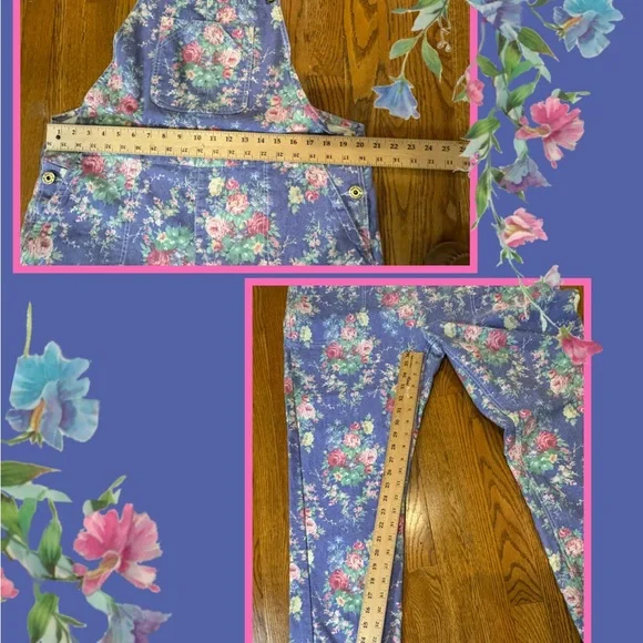 April Cornell Blue Floral Jumpsuit with Relaxed Fit - Picture 2 of 3